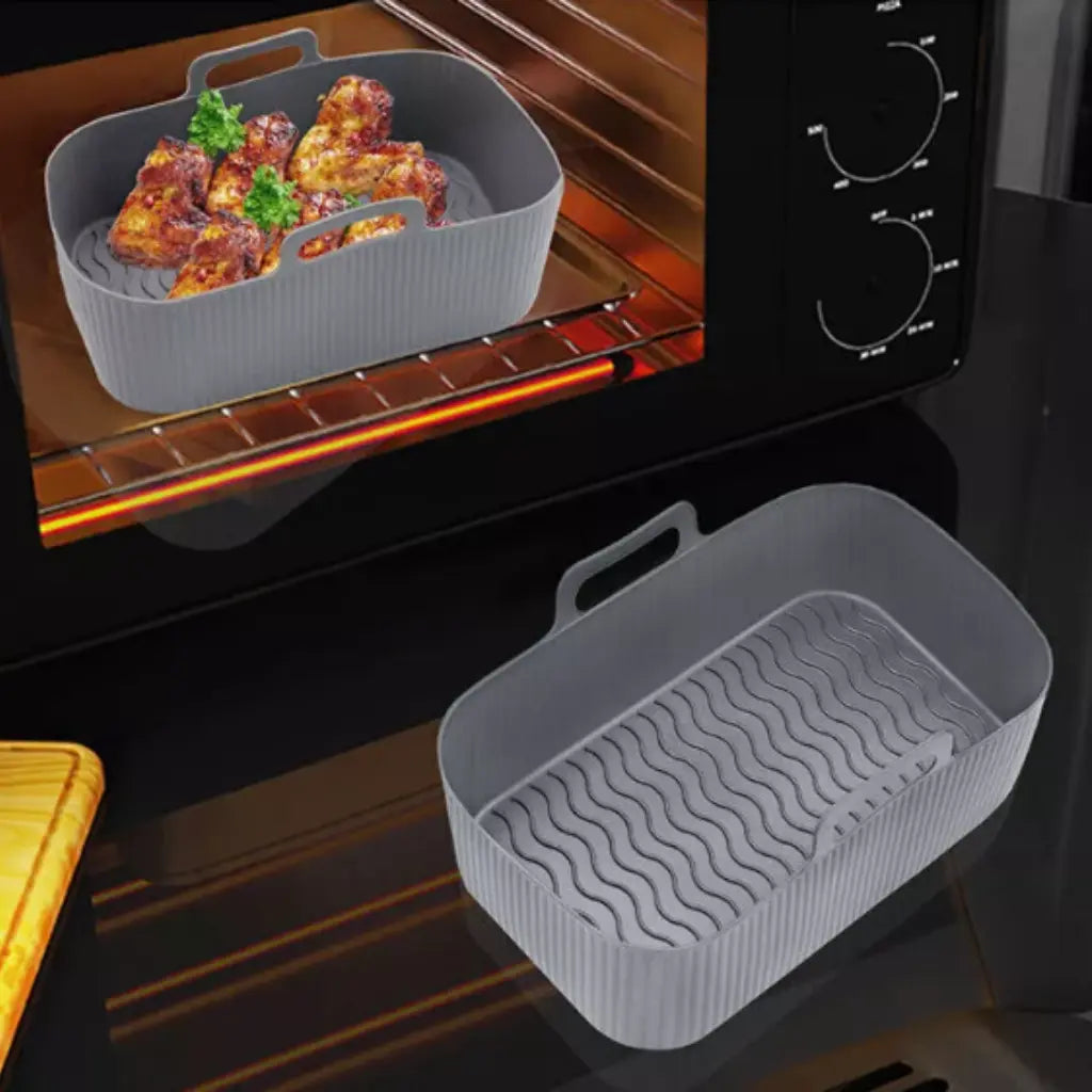 Rectangular Silicone Air Fryer Liner Tray